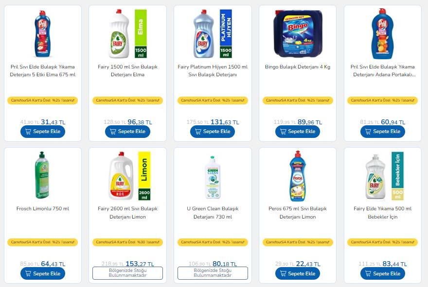 CarrefourSA Bulaşık Deterjanı 70 TL'ye Satıyor! Ayçiçek Yağı, Pirzola, Balık Fiyatları Düştü! 4